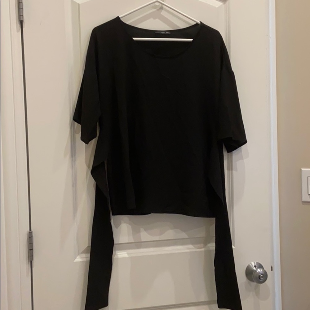 Black tie blouse